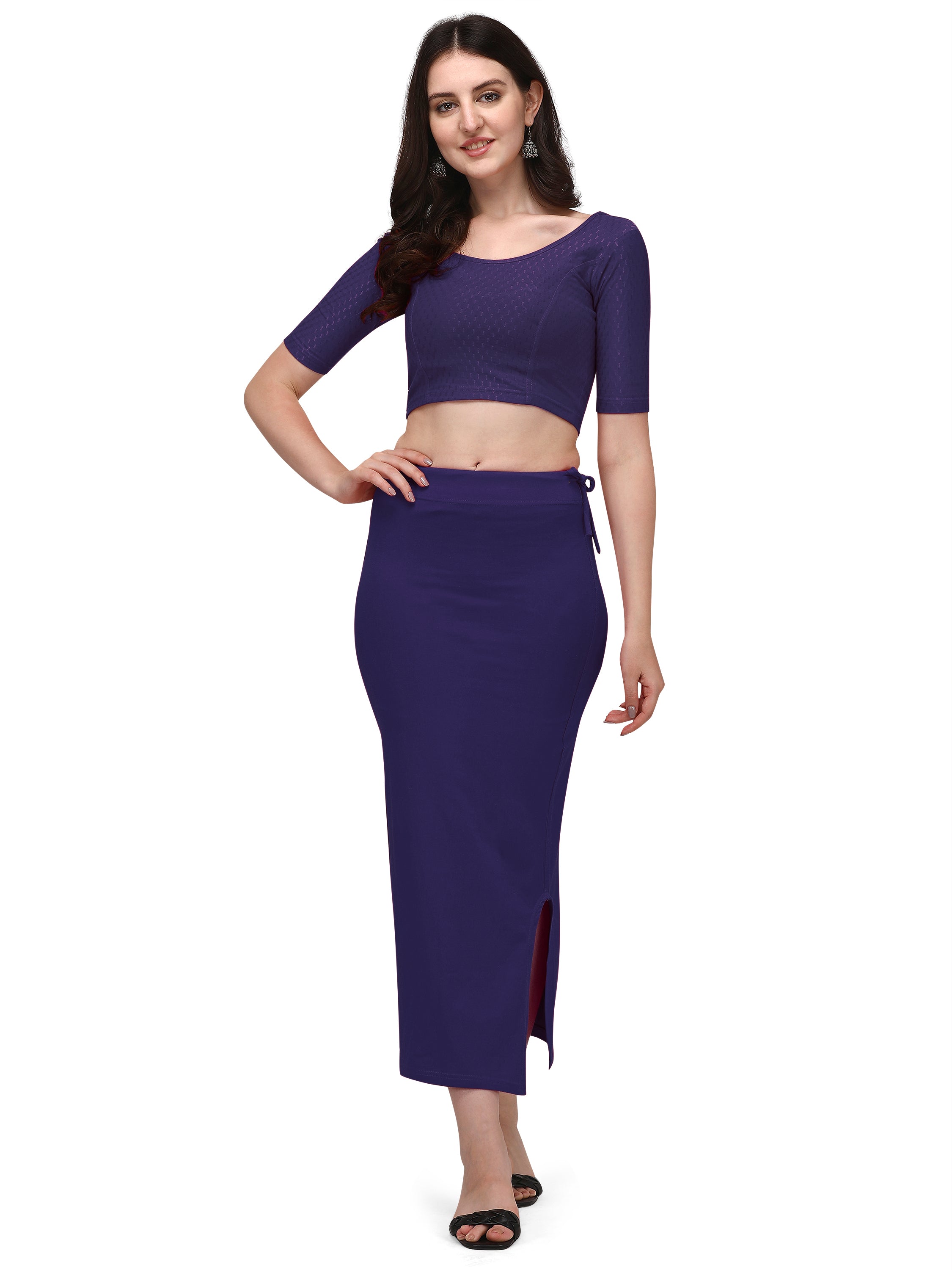 Straight Saree Shapewear - Purple