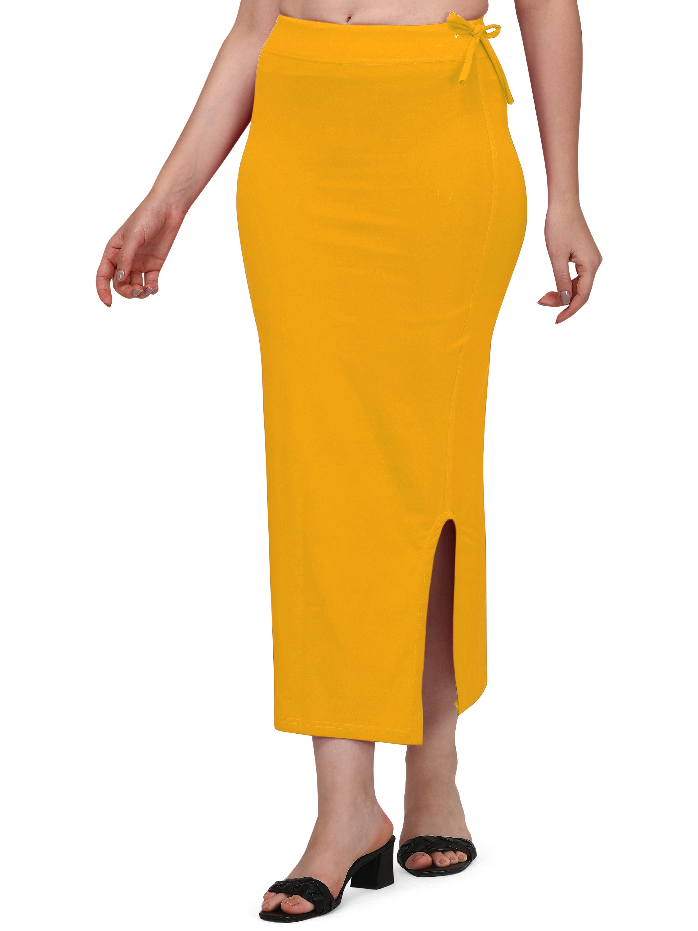 Straight Saree Shapewear - Mustard Yellow