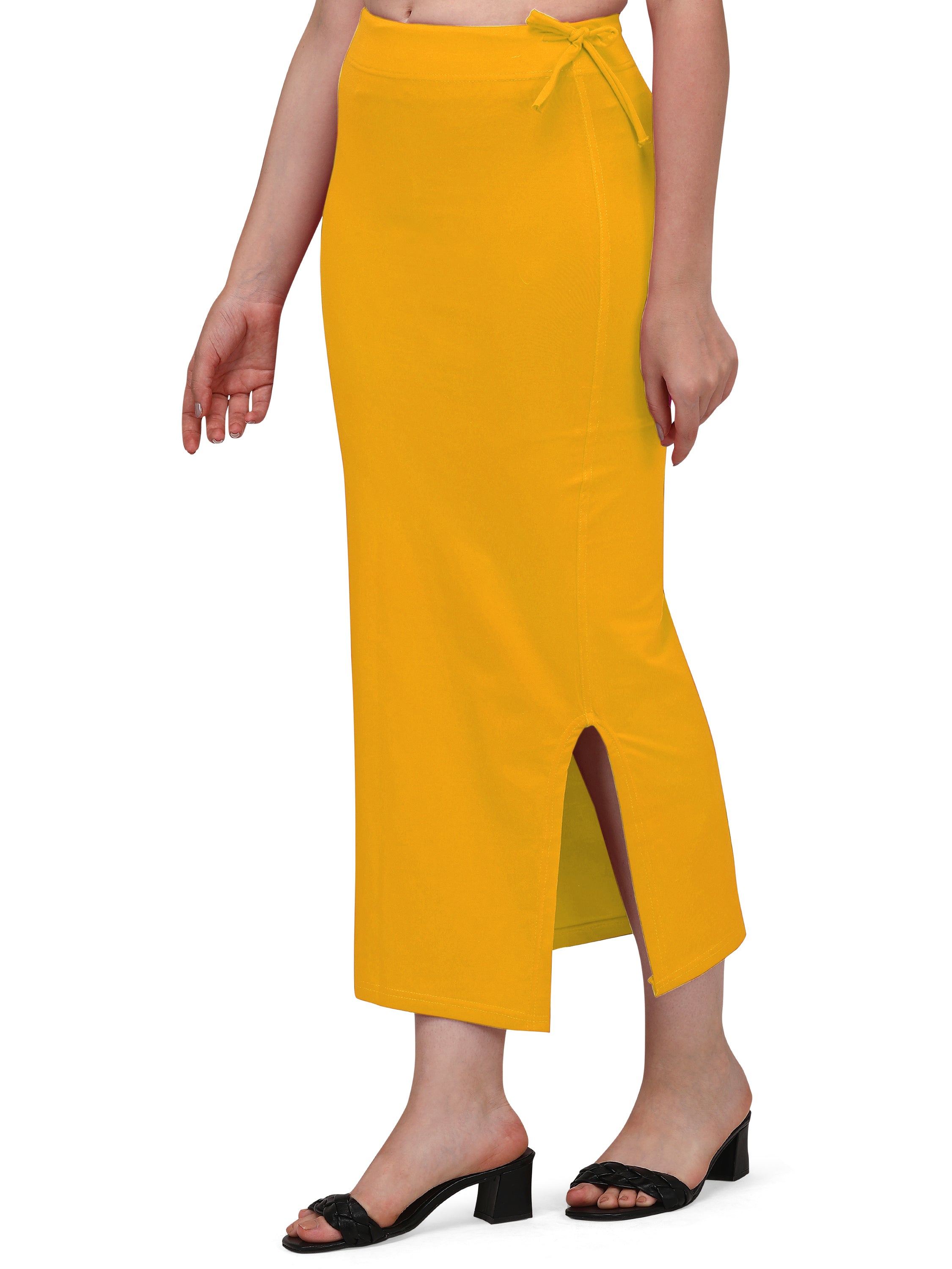 Straight Saree Shapewear - Mustard Yellow