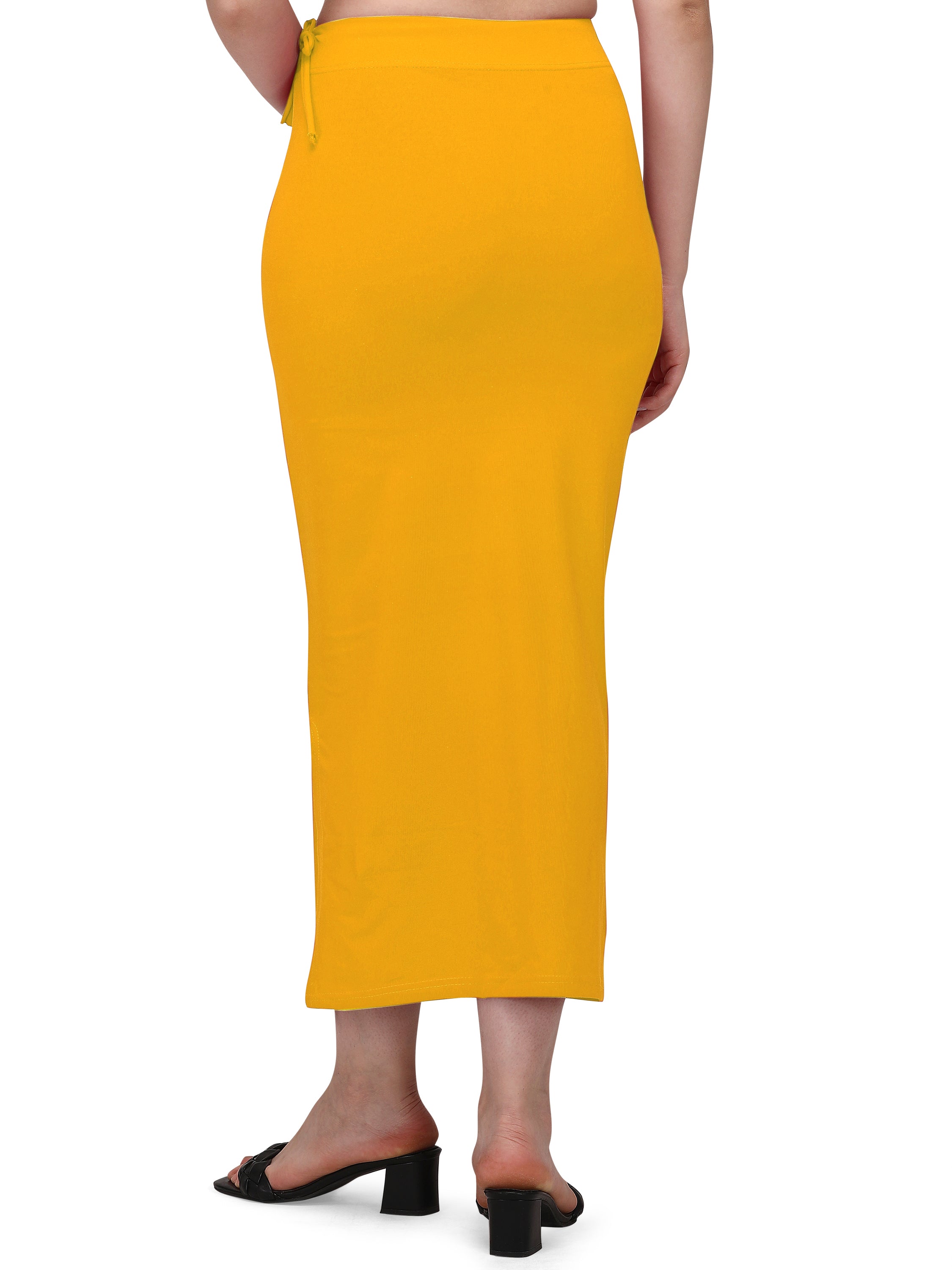 Straight Saree Shapewear - Mustard Yellow