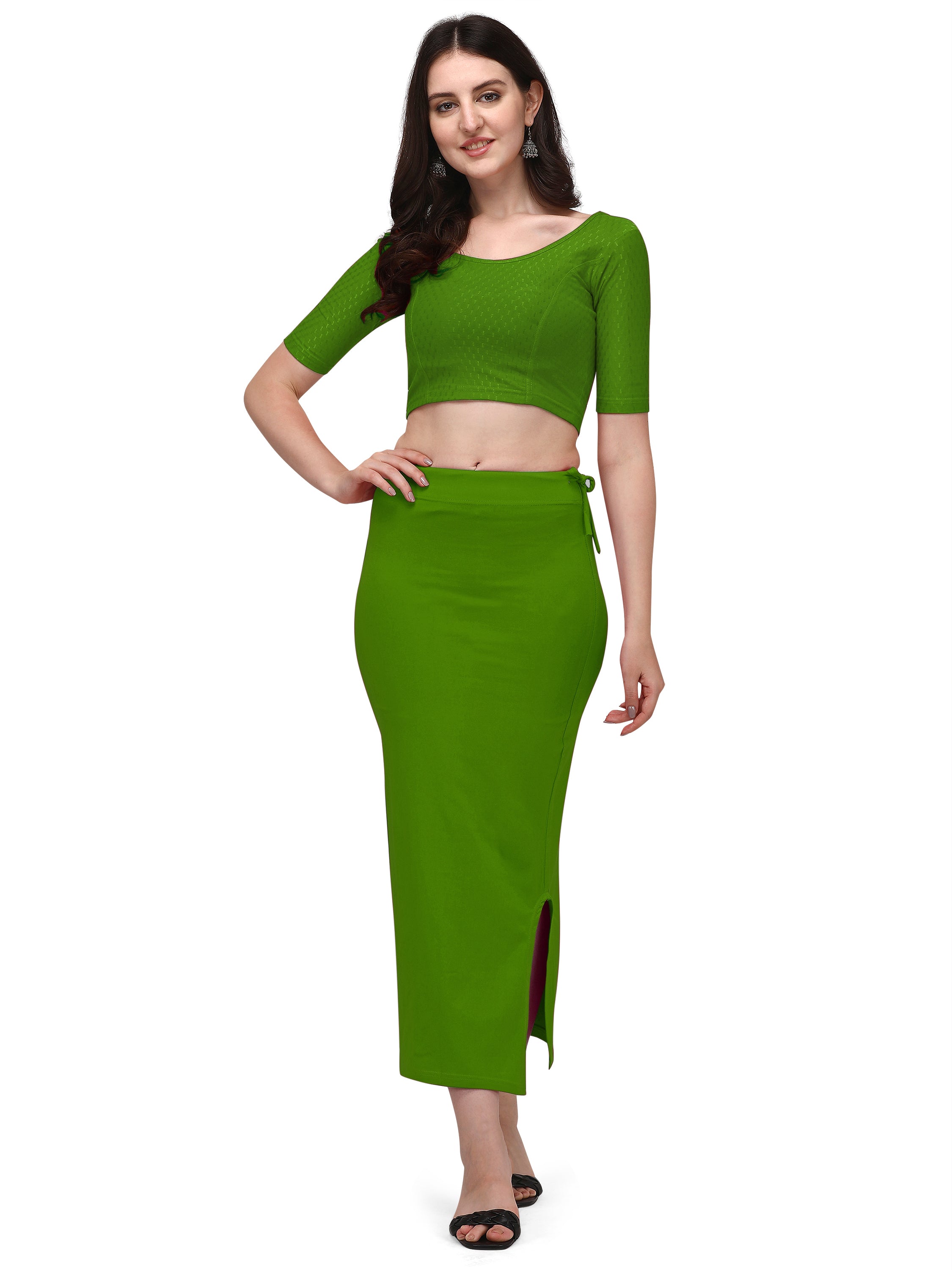 Straight Saree Shapewear - Green