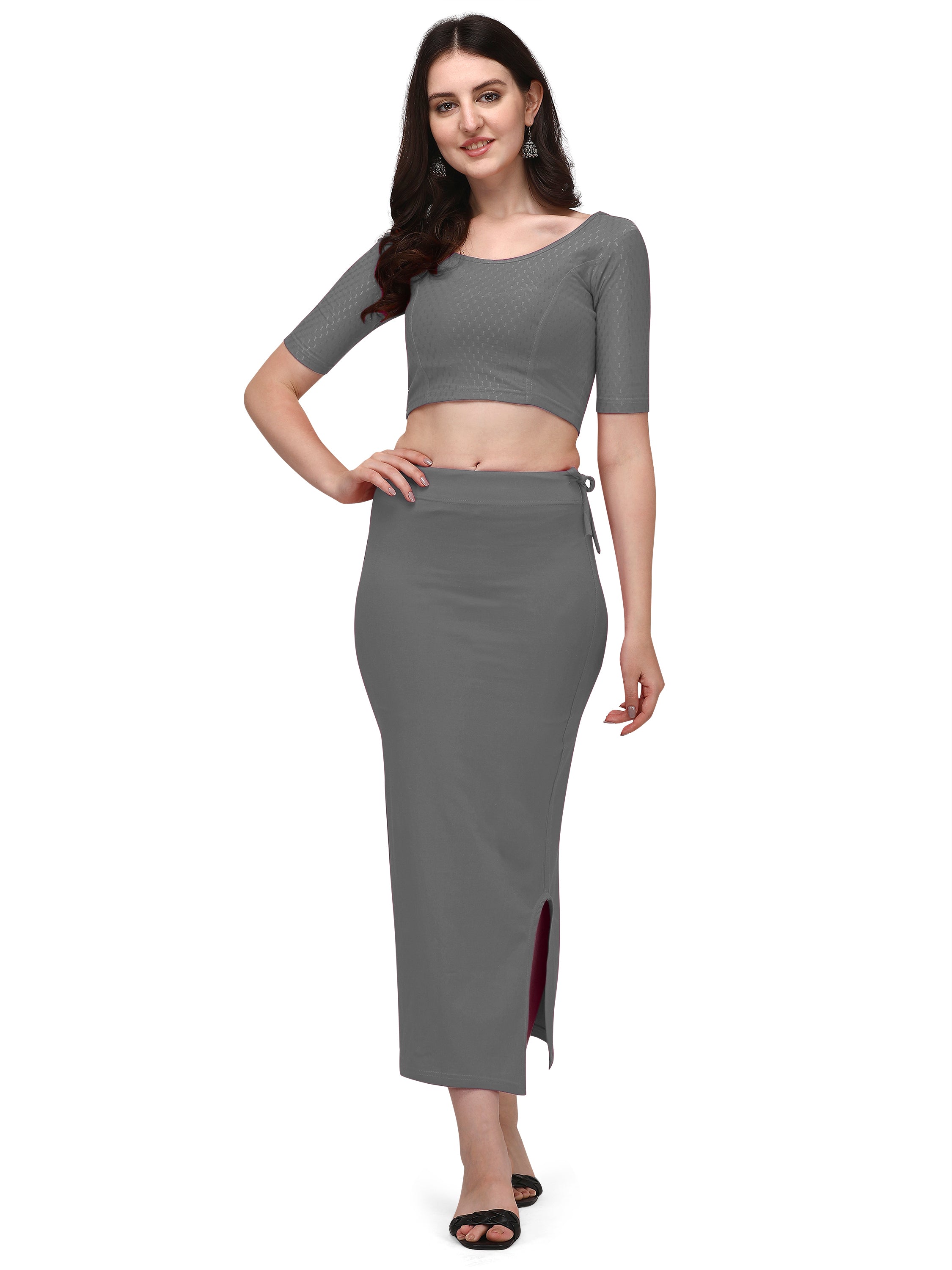 Straight Saree Shapewear - Gray