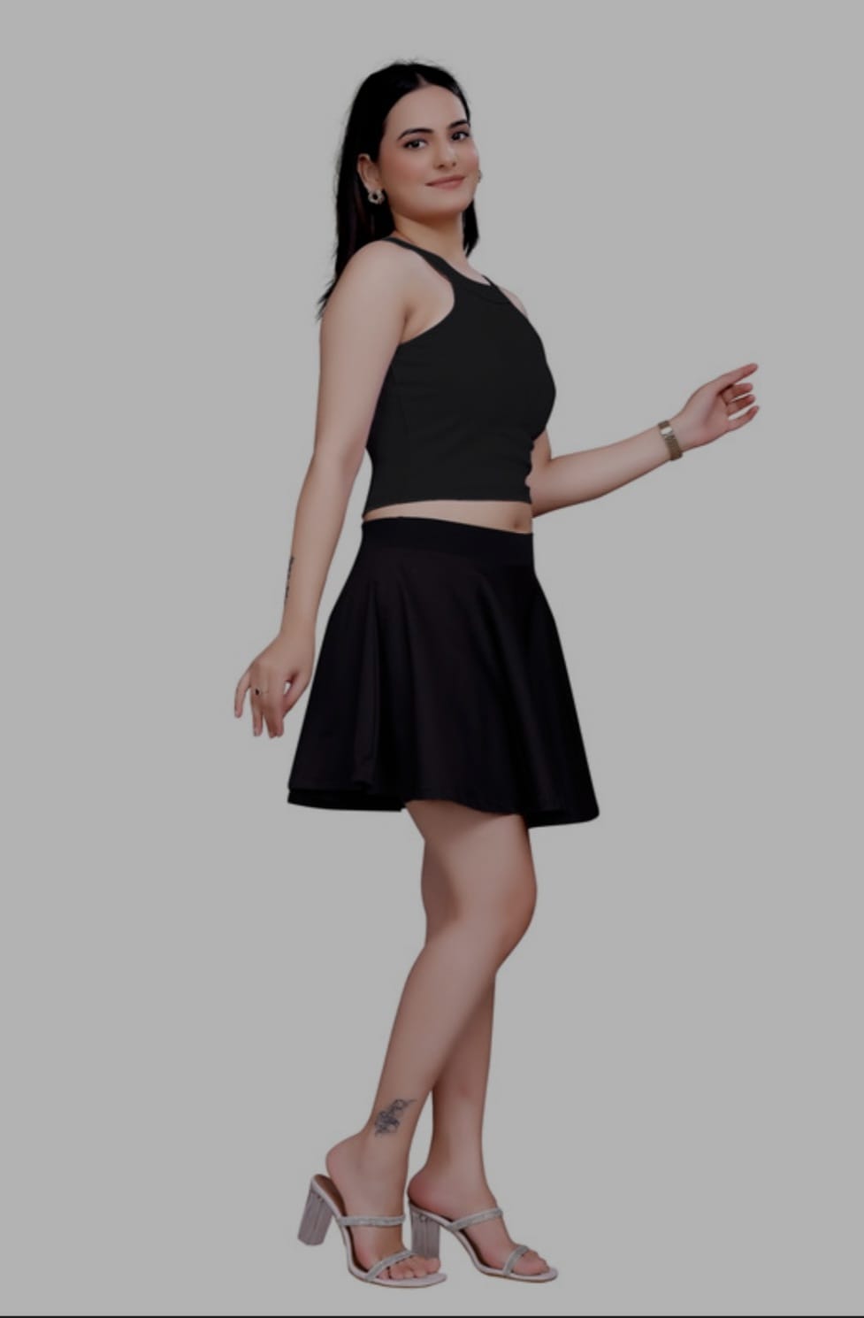 Sanado India women v-neck crop top. S to 2XL.