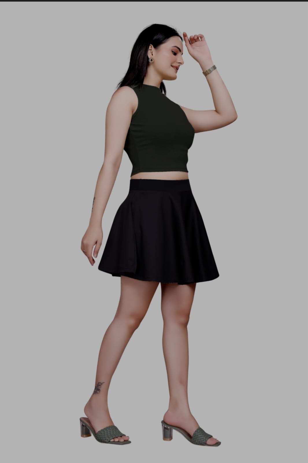 Sanado India women round neck crop top. (S to 2XL)