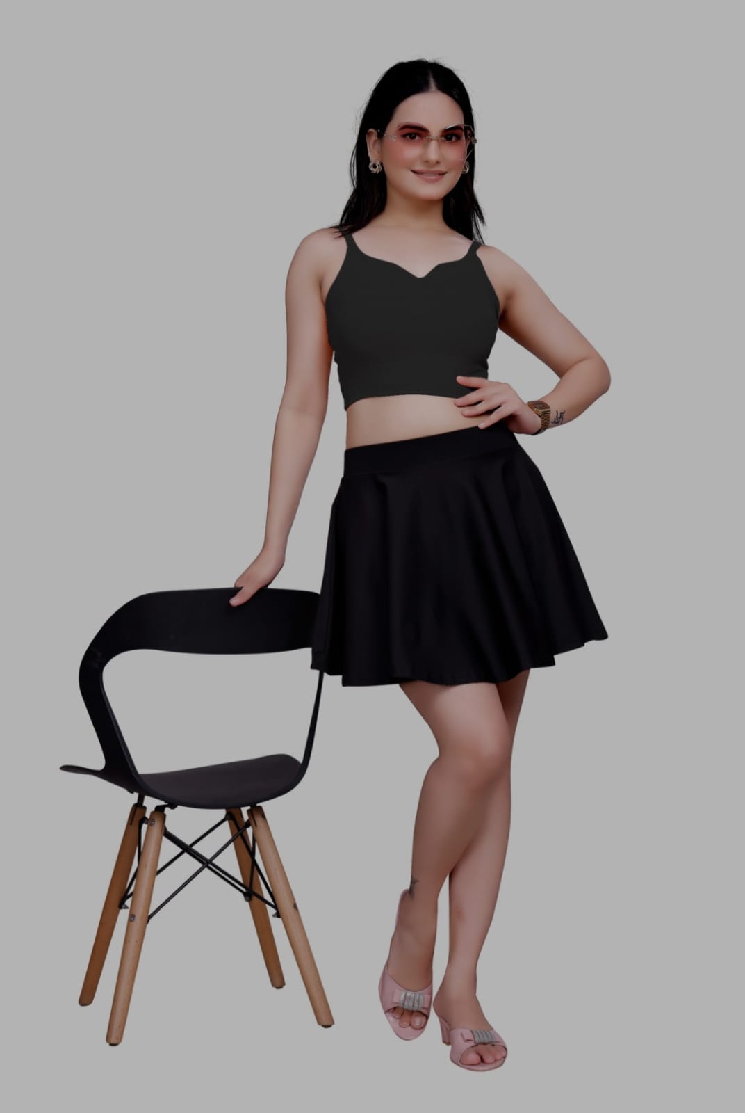 Sanado india women sleeve less crop top. (S to 2XL).