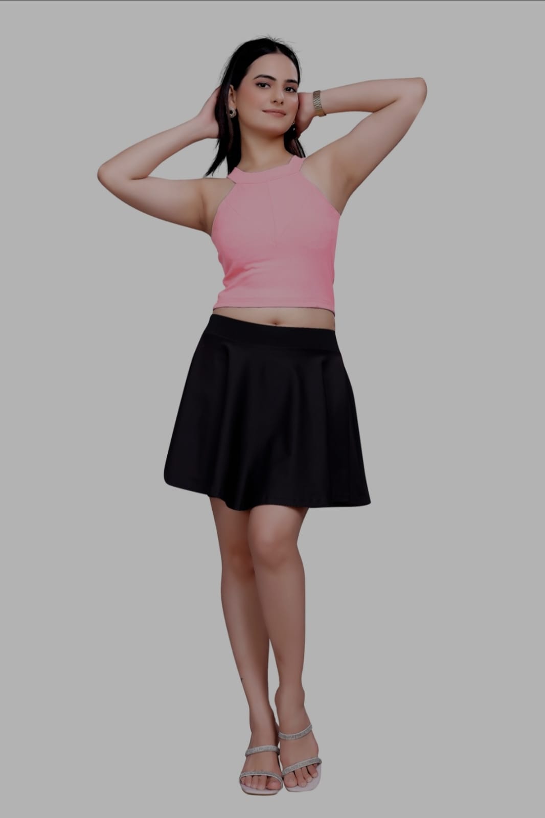 Sanado India women v-neck crop top. S to 2XL.