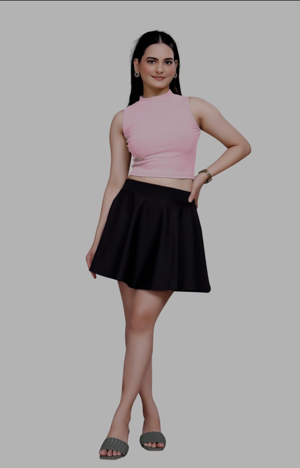 Sanado India women round neck crop top. (S to 2XL)