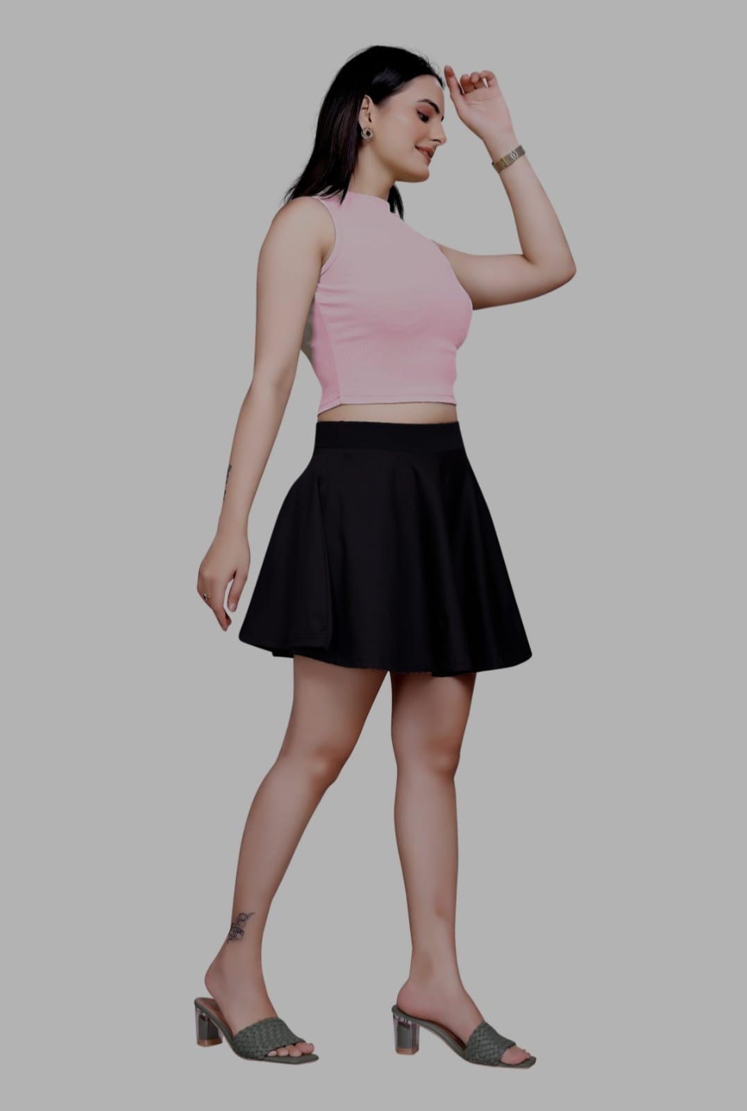 Sanado India women round neck crop top. (S to 2XL)