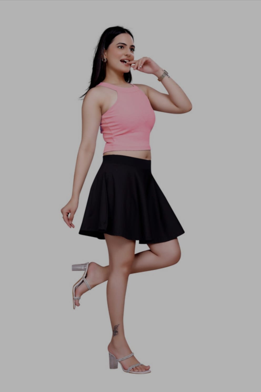 Sanado India women v-neck crop top. S to 2XL.