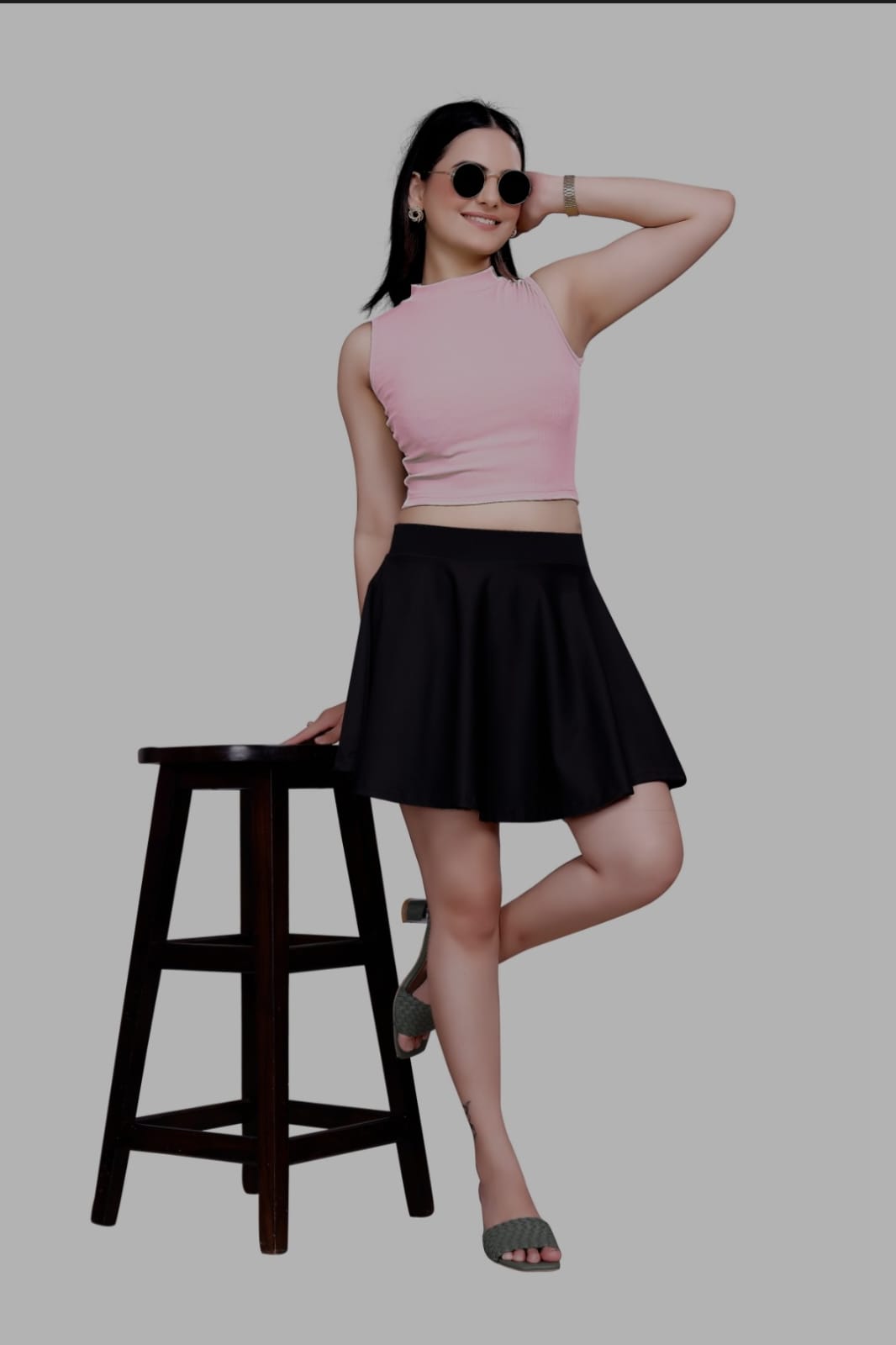 Sanado India women round neck crop top. (S to 2XL)