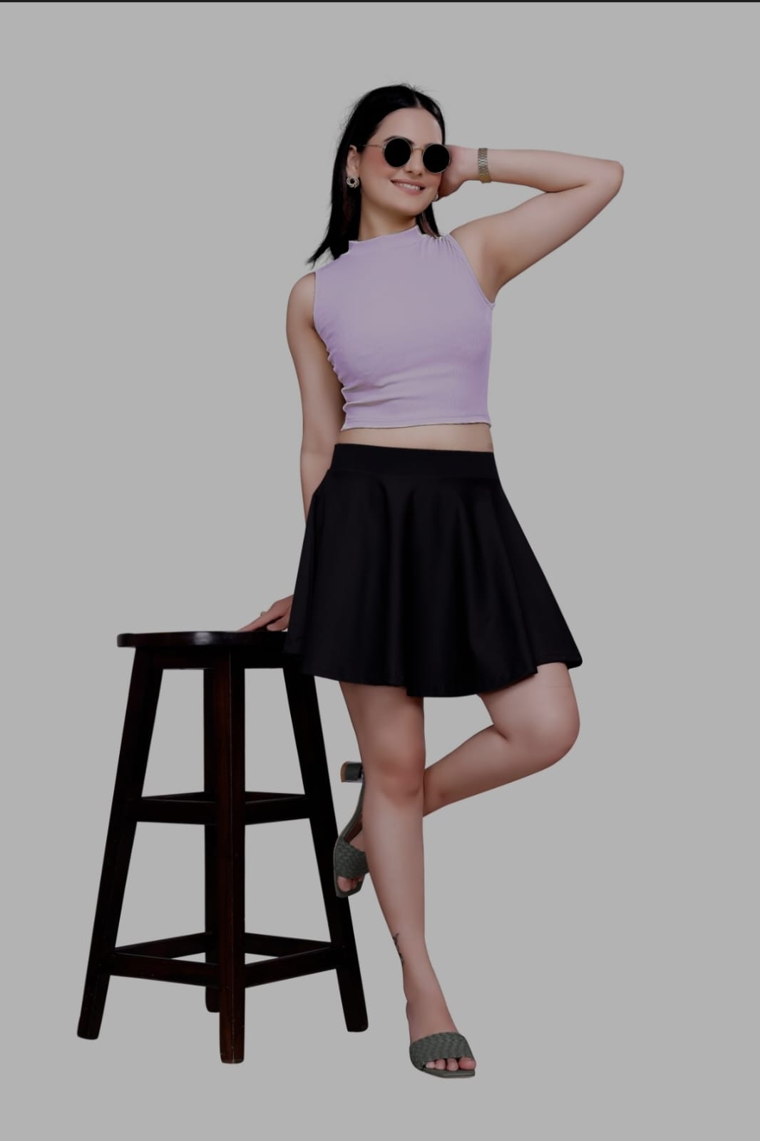 Sanado India women round neck crop top. (S to 2XL)