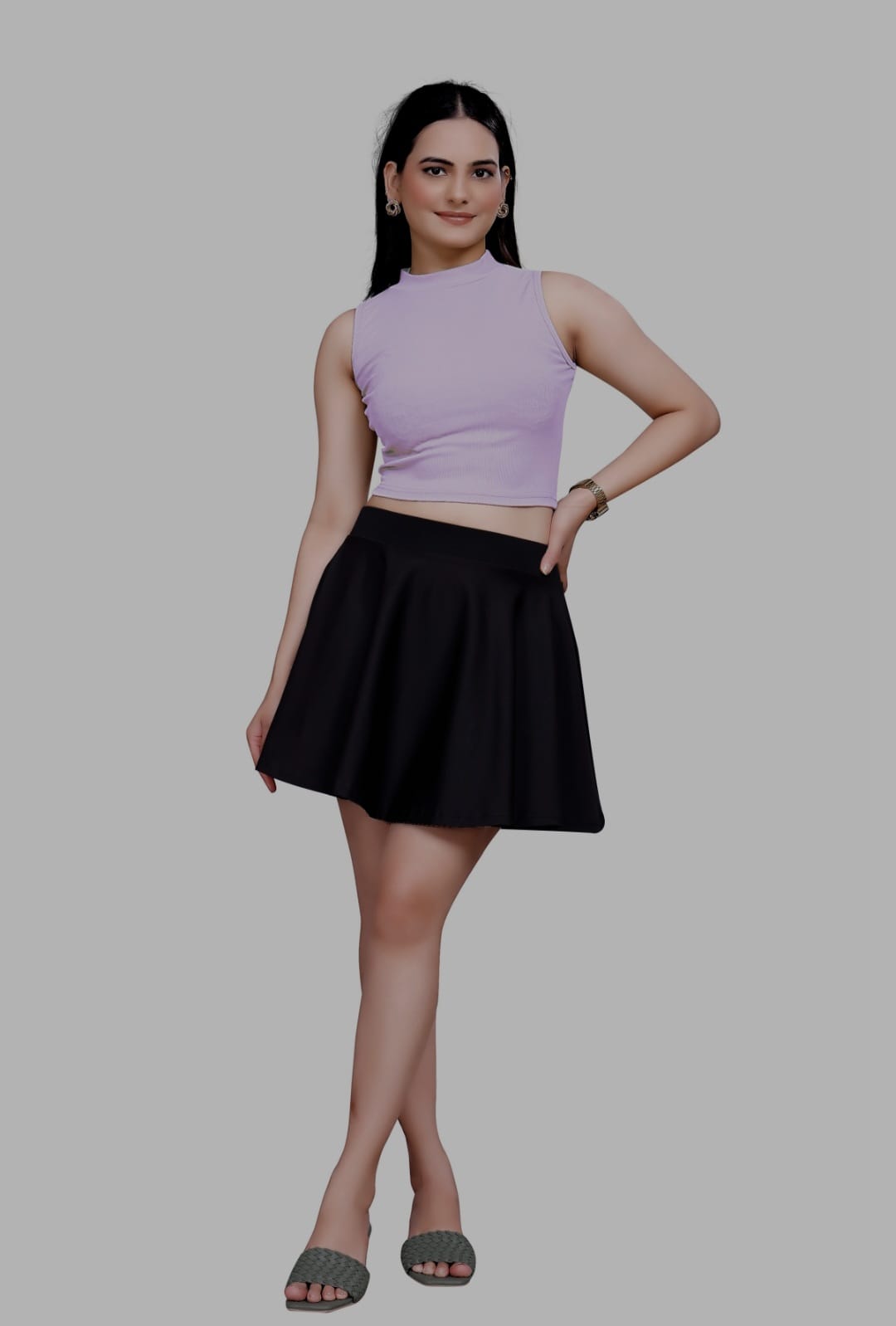 Sanado India women round neck crop top. (S to 2XL)