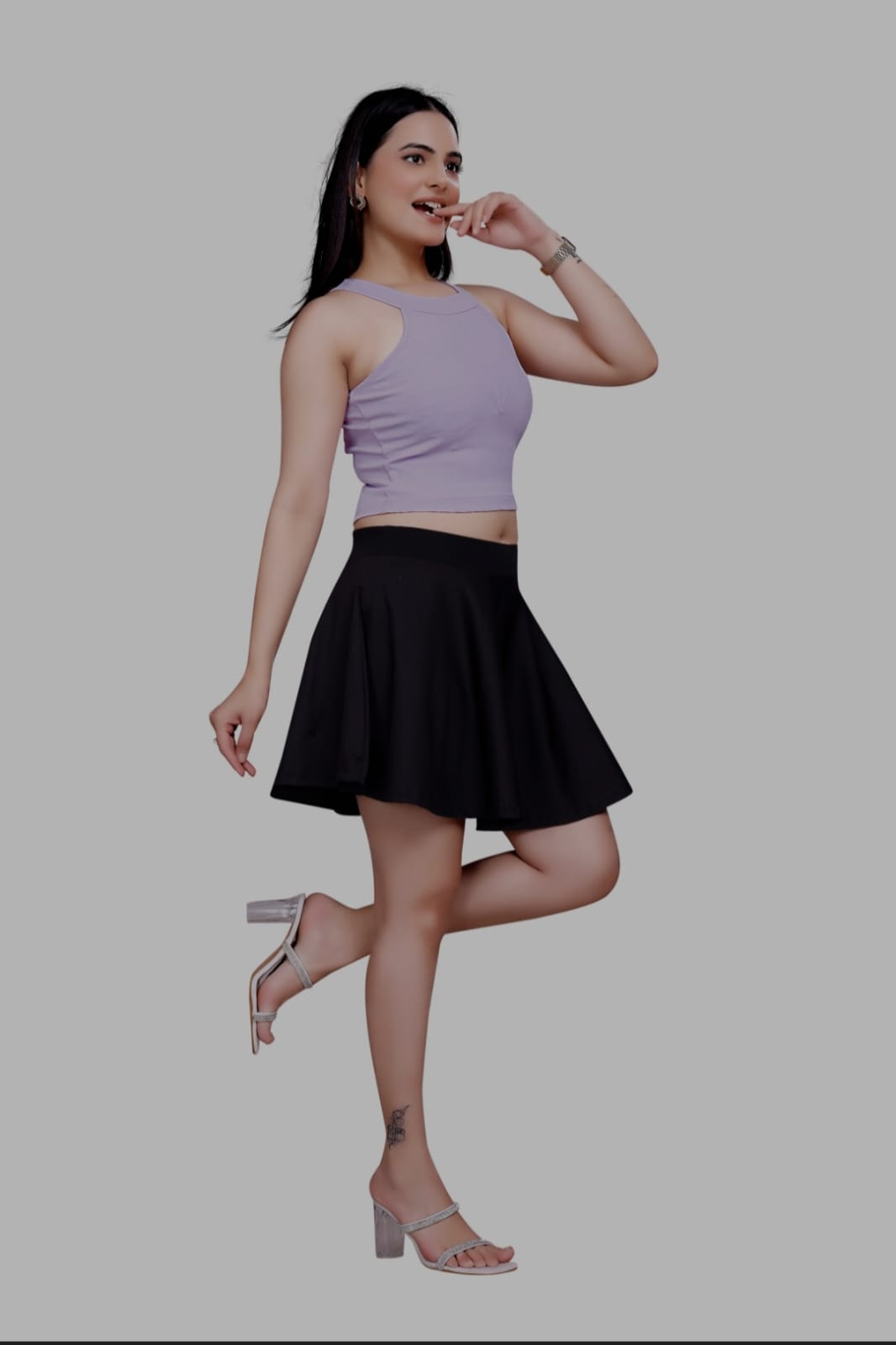 Sanado India women v-neck crop top. S to 2XL.