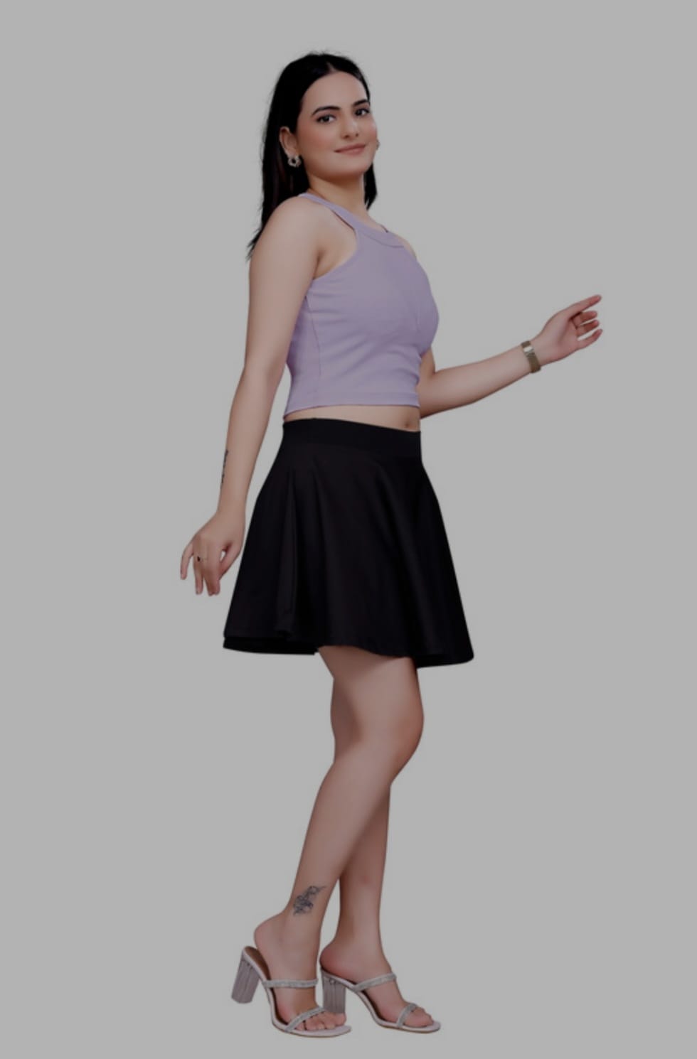 Sanado India women v-neck crop top. S to 2XL.