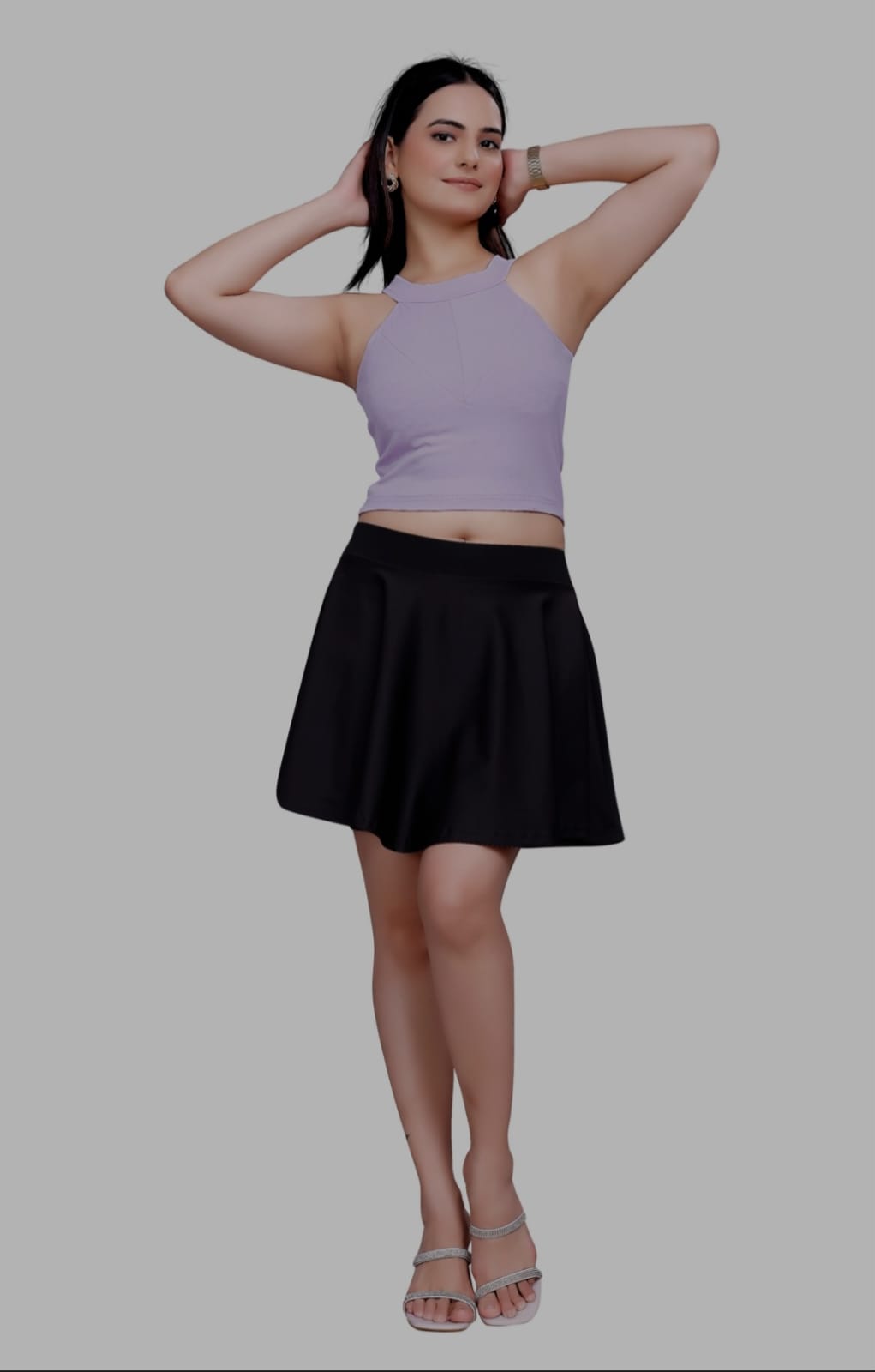 Sanado India women v-neck crop top. S to 2XL.