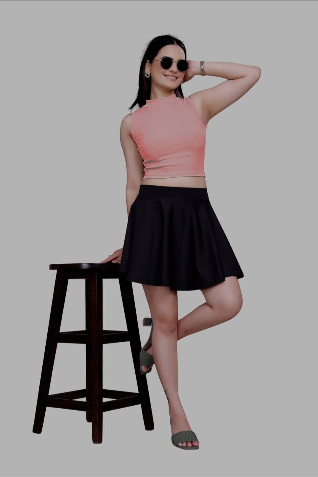 Sanado India women round neck crop top. (S to 2XL)