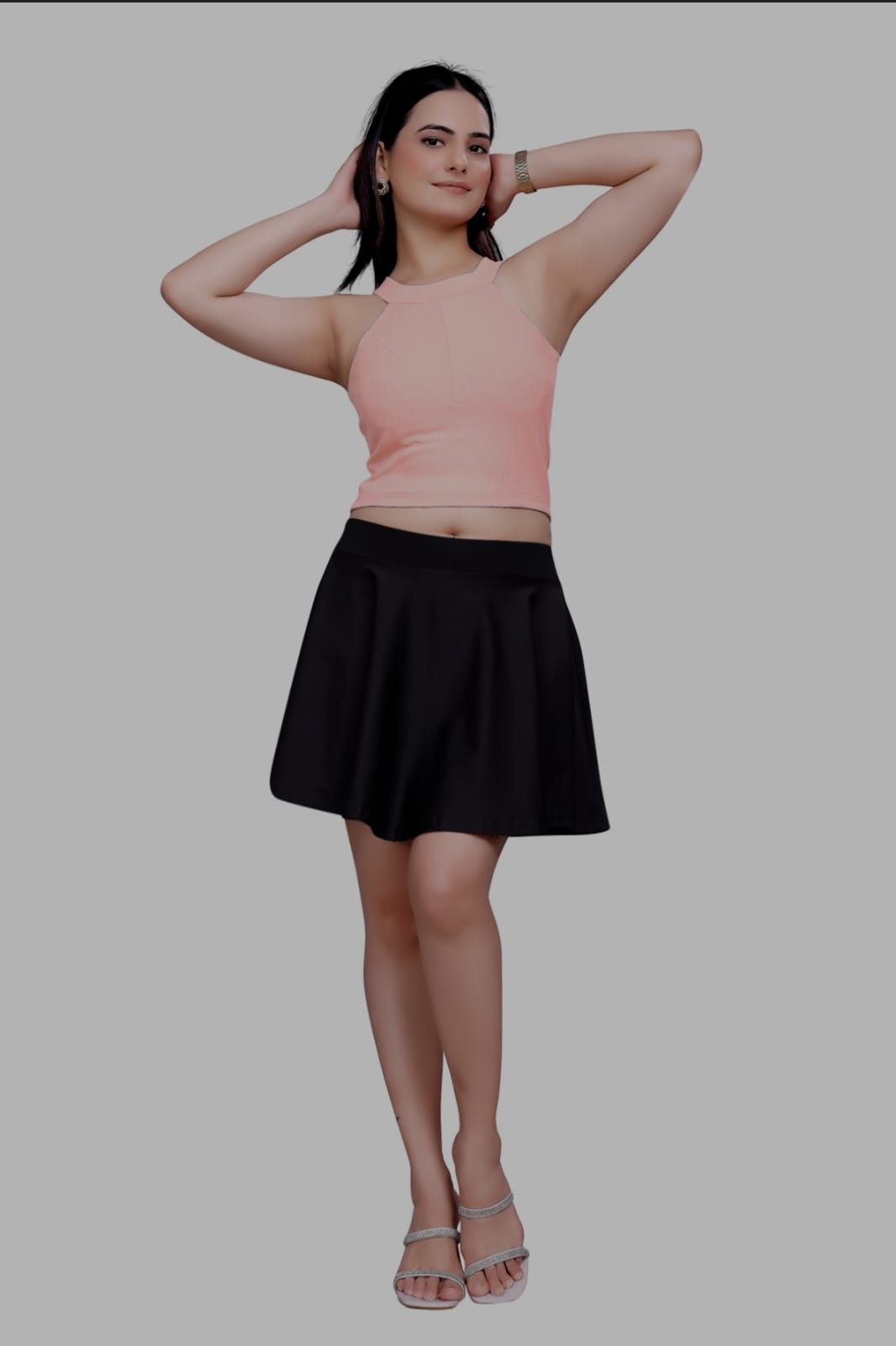 Sanado India women v-neck crop top. S to 2XL.