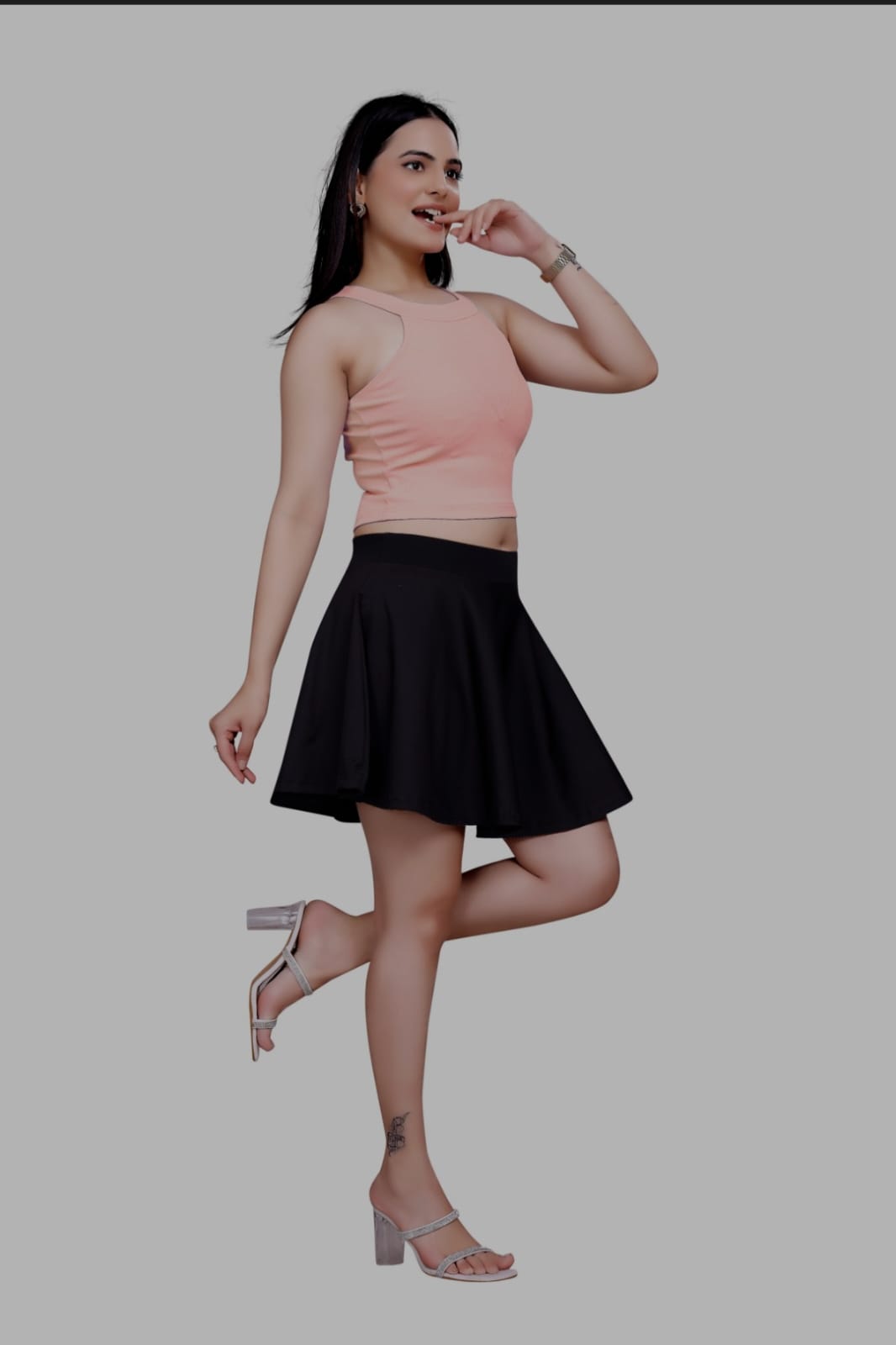 Sanado India women v-neck crop top. S to 2XL.