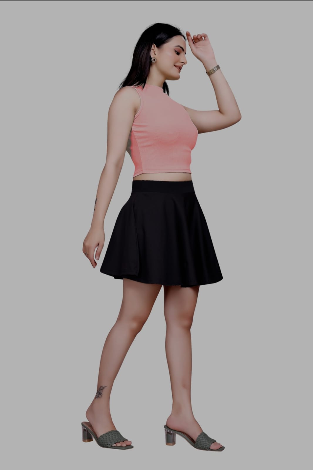 Sanado India women round neck crop top. (S to 2XL)