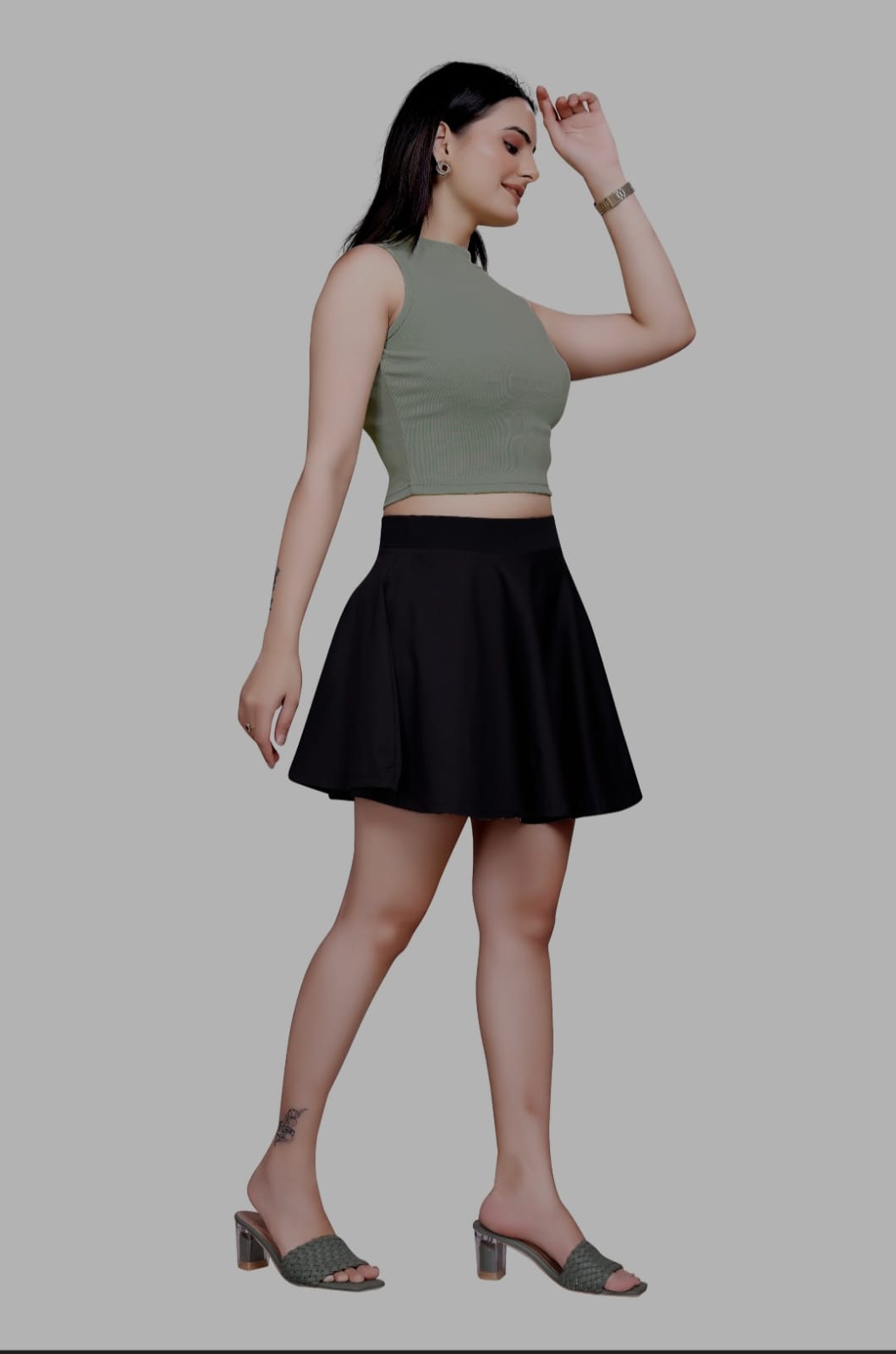 Sanado India women round neck crop top. (S to 2XL)