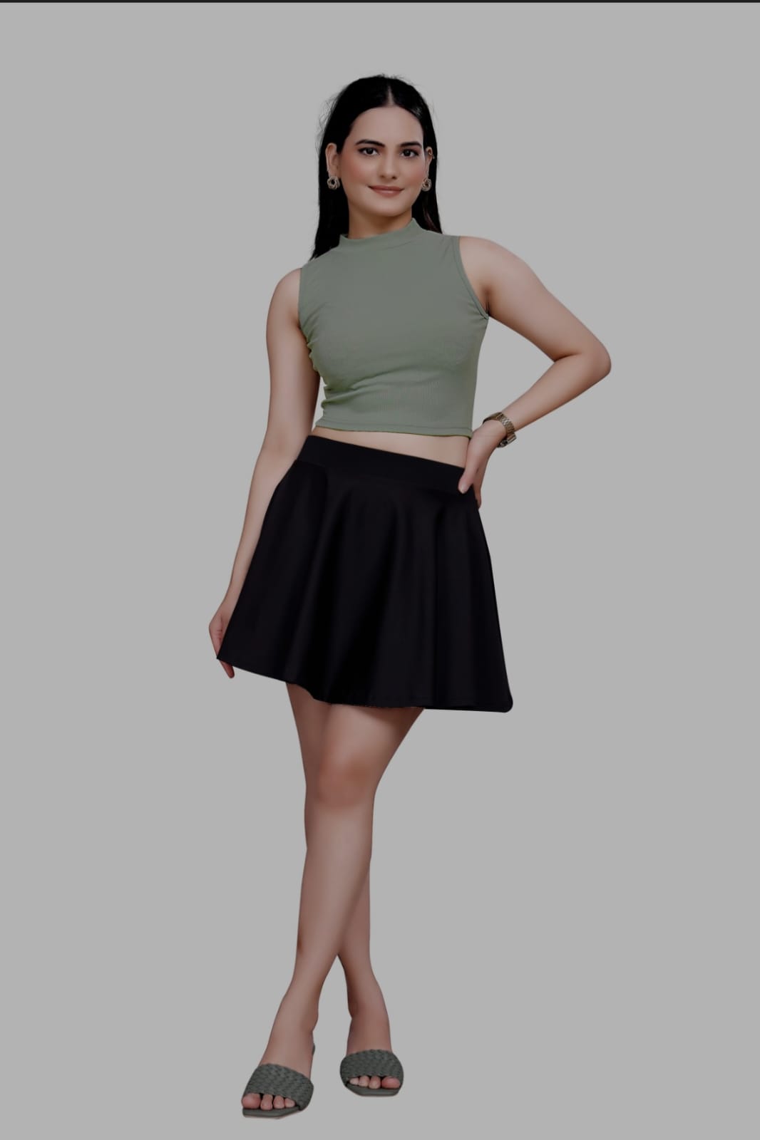 Sanado India women round neck crop top. (S to 2XL)