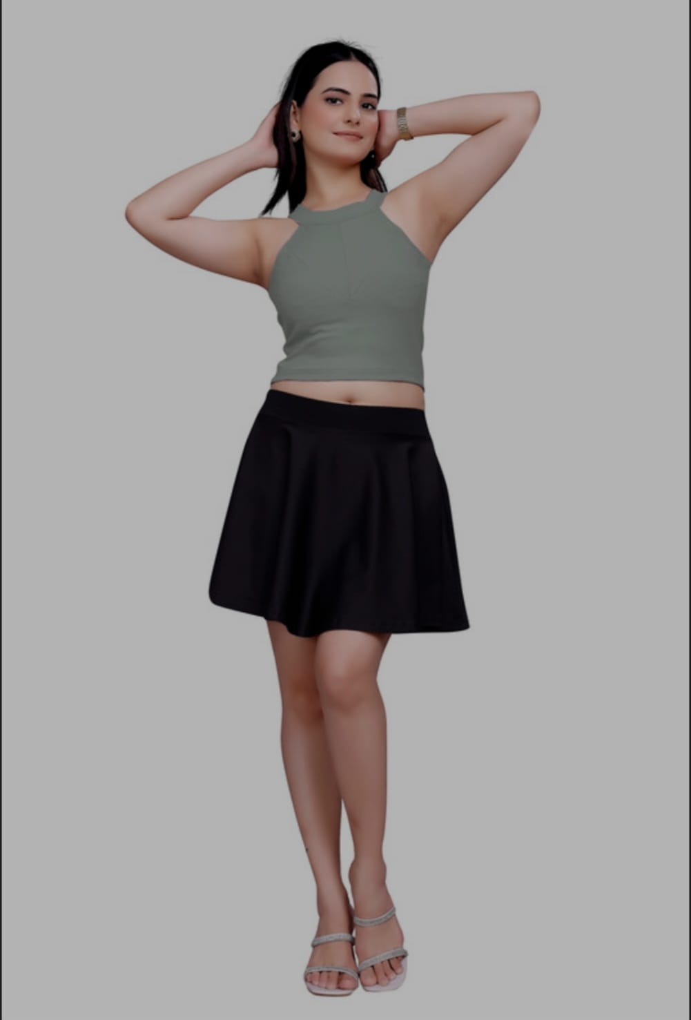 Sanado India women v-neck crop top. S to 2XL.