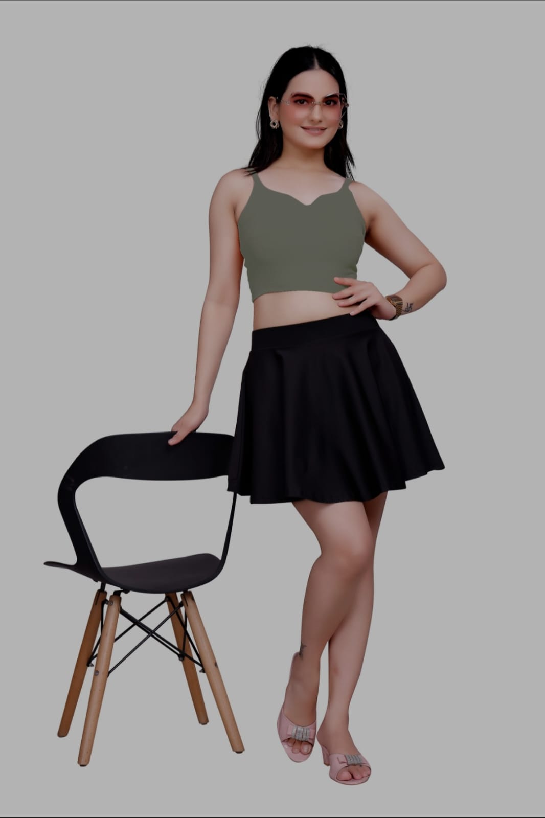 Sanado india women sleeve less crop top. (S to 2XL).