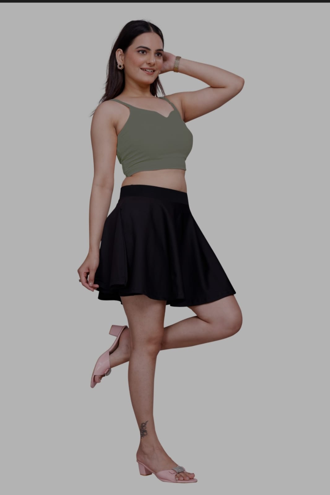 Sanado india women sleeve less crop top. (S to 2XL).