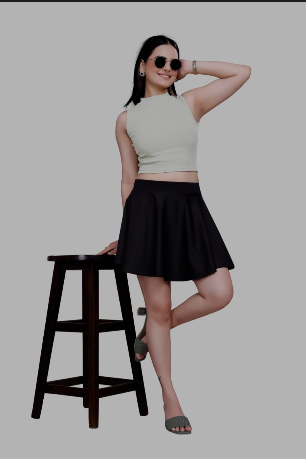 Sanado India women round neck crop top. (S to 2XL)