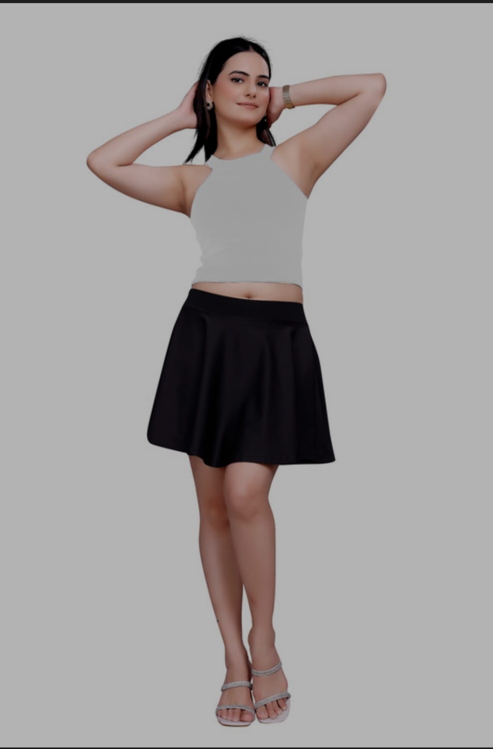 Sanado India women v-neck crop top. S to 2XL.