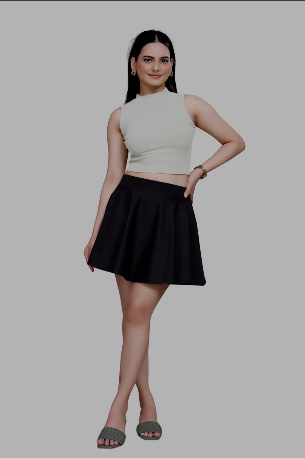 Sanado India women round neck crop top. (S to 2XL)