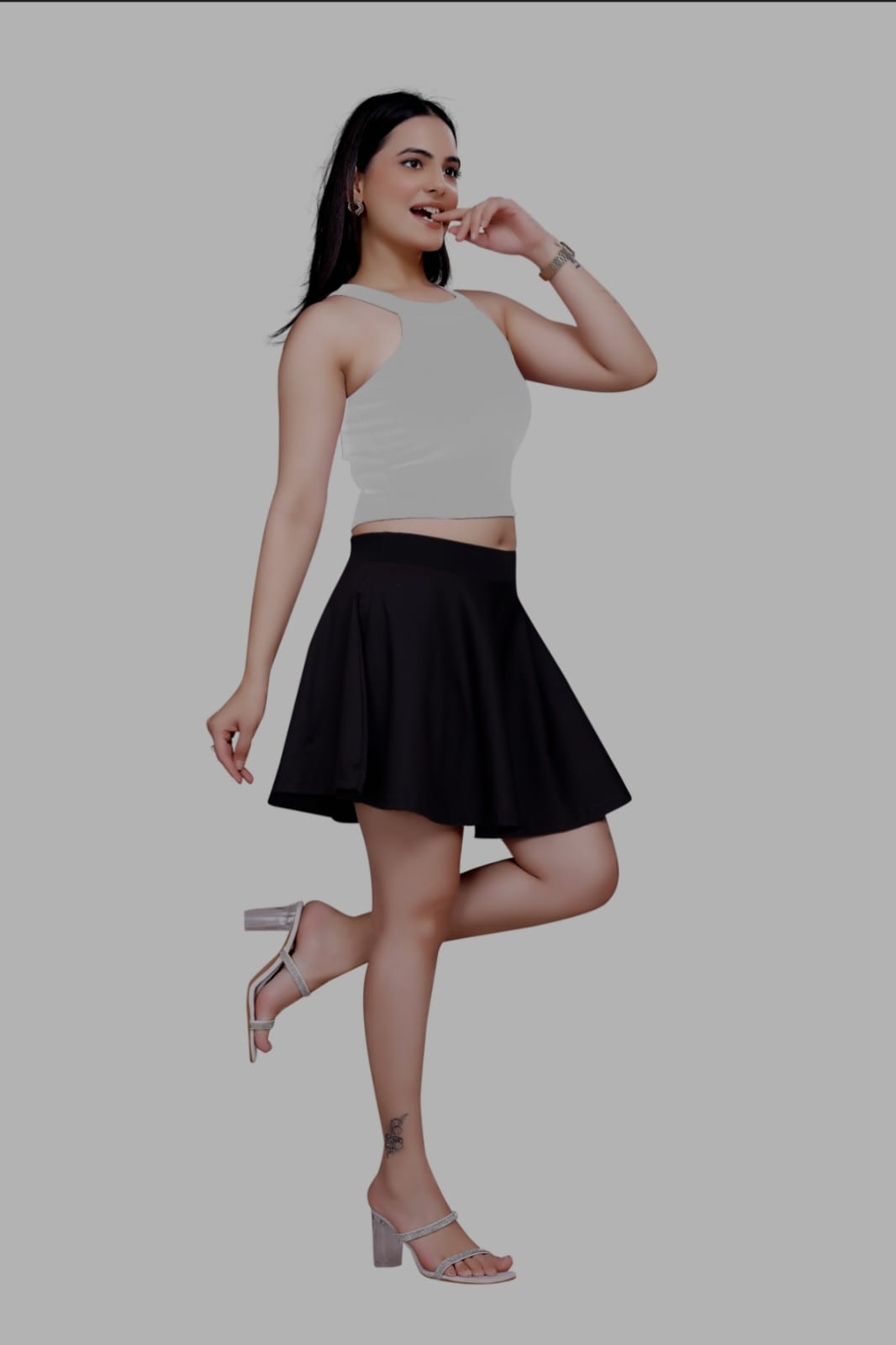 Sanado India women v-neck crop top. S to 2XL.