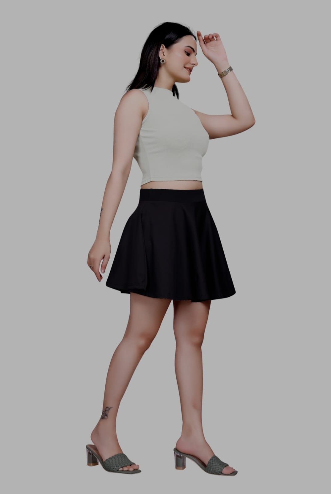 Sanado India women round neck crop top. (S to 2XL)